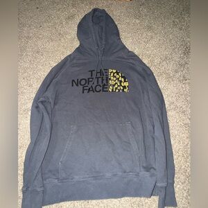The North Face Women's Charcoal Hoodie with Leopard Accent